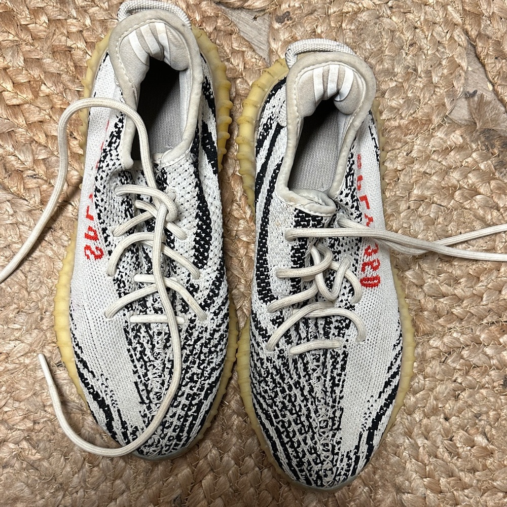 Yeezy Boost 350 V2 Zebra White Black with Red Accents